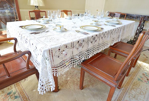 Granny Square tablecloth, crochet Granny Square
