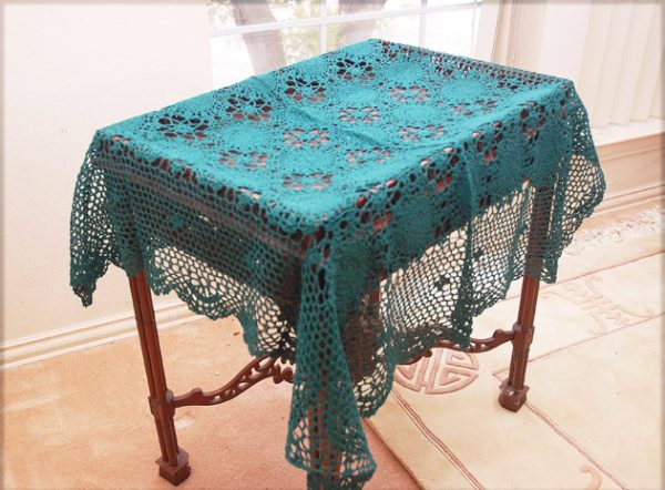 Festive EveryGreen Crochet Topper 36"Square