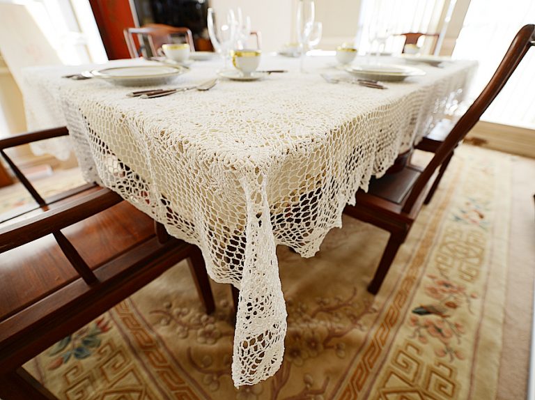 Rectangular Crochet Tablecloths.106″,120″,140″ & 152″ Long Tablecloths Crochet Tablecloths
