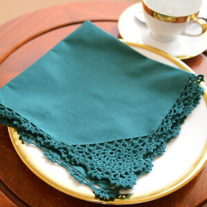 cotton napkin crochet edges