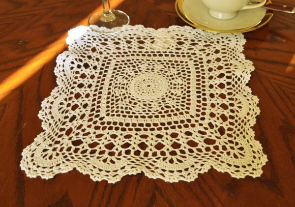 square crochet doilies 12 inchs