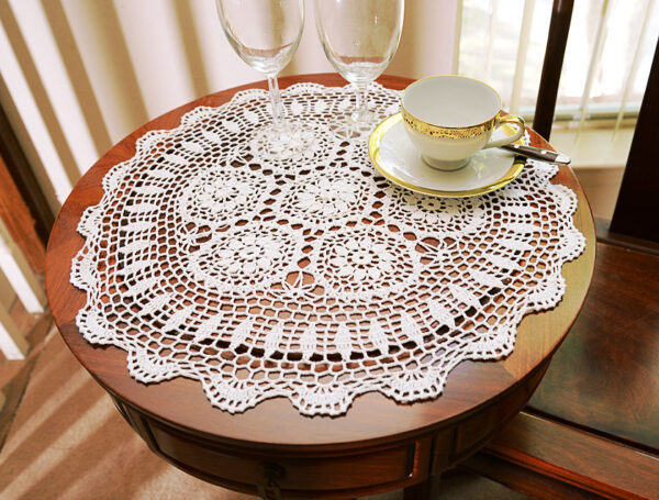 Crochet Placemat/Doilies. Square Crochet. White Colors. - Image 5