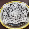 square crochet lace, white color