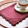 merlot color crochet napkin