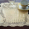Square Crochet Placemat. Wheat Color